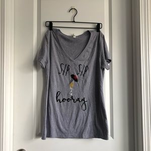 Womens Disney theme V Neck shirt